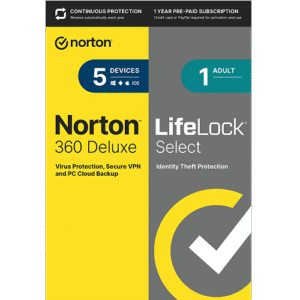 Norton 360 Deluxe with LifeLock Select - 1-Year / 10-Device
